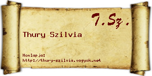 Thury Szilvia névjegykártya